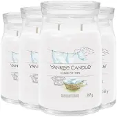 Yankee candle 4x Geurkaars Large Jar Clean Cotton 567 gr