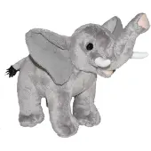 Wild republic knuffel olifant 20 cm pluche grijs
