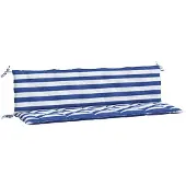 vidaXL Tuinbankkussens 2 st oxford stof gestreept wit en blauw