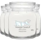 Yankee candle 4x Geurkaars Medium Jar Clean Cotton 368 gr