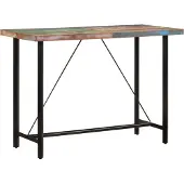 vidaXL Bartafel 150x70x107 cm massief gerecycled hout en ijzer