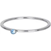 Ixxxi Vulring 1 mm Light Saphire 1 Stone Crystal Zilver
