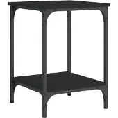 vidaXL Salontafel 40x40x55 cm bewerkt hout zwart