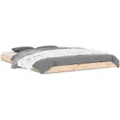 vidaXL Bedframe massief grenenhout 135x190 cm