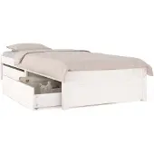 vidaXL Bedframe met lades wit 75x190 cm