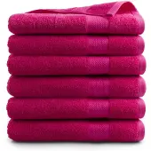 DoubleDry Handdoeken set 70 x 140 cm 6 stuks 100% zacht katoen 500 g/m2 6x