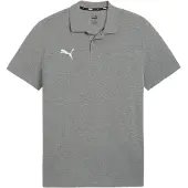 Puma teamGOAL Casuals Polo Heren sportshirt - Medium Gray Heather-White