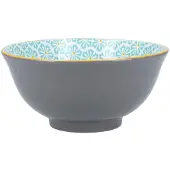 Kitchencraft Archer Pattern Ceramic Bowl Blauw