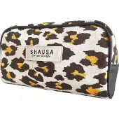 Shausa Leopard Canvas And Leatherette Toiletry Bag Veelkleurig