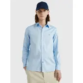 Tommy Hilfiger Core flex Slim Fit Overhemd blauw, Effen