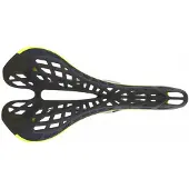 Tioga Spyder TwinTail 2 Steel CrMo zadel Zwart/Geel || Maat: 130
