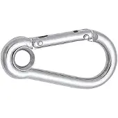 Talamex Karabijnhaak met oog en borgbrug rvs 120mm