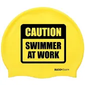 Buddyswim Caution Swimmer At Work Zwembadmuts