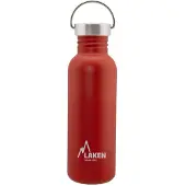 Laken RVS fles 0,75L Basic Steel Bottle Rood - Steel Cap - - roestvrijstaal - waterfles - drinkfles