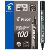 Pilot - Viltstift PILOT SCA-100-B rond 1mm zwart | 12 stuks
