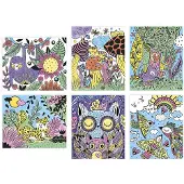 Janod Les Ateliers Du Calme Magisch Schilderij Welterusten - Kleuren Met Water - Bevat 6 Verschillende Kunstwerken Om In Te Kleuren - Geschikt Vanaf 6 Jaar