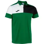 Joma Crew V Korte Mouw Poloshirt Groen 12-14 Years Jongen