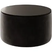 Meubella salontafel Marcio rond zwart velvet poef met blad