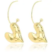Oozoo Gold coloured earrings with heart
