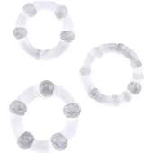 CHISA GK Power - Beaded Cockringen Set - 3 stuks - Transparant