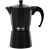 Orbegozo KFN 910, Moka-kan, zwart, aluminium, voor 9 kopjes