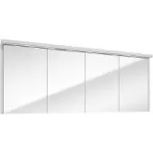 Fontana Grado spiegelkast met verlichting 157cm 4 deuren wit mat