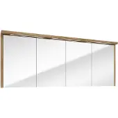 Fontana Grado spiegelkast met verlichting 157cm 4 deuren warm eiken