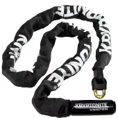 Kryptonite Keeper 712-ketting met Geïntegreerd Combinatieslot – Kettingslot Fiets – Fietsslot Elektrische Fiets – 120 cm – Staal – Zwart