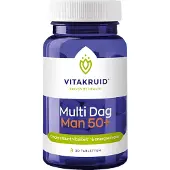 Vitakruid Multi Dag Man 50+ 100% Vegan Tabletten