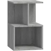 vidaXL Nachtkastje 35x35x55 cm bewerkt hout grijs sonoma eikenkleurig