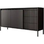 Meubella Dressoir Saran mat zwart 154 cm
