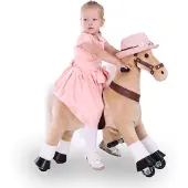 Vrooomy Rijdend Speelgoed Paard Beige (klein)