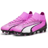 Puma Ultra Pro Gras / Kunstgras Voetbalschoenen (MG) Kids Roze Wit Zwart