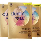 Durex Condooms Nude 20st - 3 Stuks - Voordeelverpakking