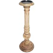 Mars & More kandelaar mango hout bol 38cm