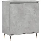 vidaXL Dressoir 60x35x70 cm bewerkt hout betongrijs