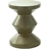 Pols Potten Bijzettafel Zig Zag Olive Green