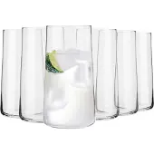 Krosno Waterglazen - longdrinkglazen | Set van 6 | 540 ML | Perfect voor thuis, restaurants en feestjes | Vaatwasmachine- en magnetronbestendig