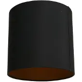 Mexlite Zwart fijn Linnen Lampenkap K1563SS met E27 support en goudkleurige binnenkant.