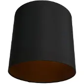 Mexlite Zwart fijn Linnen Lampenkap K1564SS met E27 support en goudkleurige binnenkant.