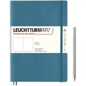 Leuchtturm Stone Blue, Softcover, Composition (B5), 123 p., plain