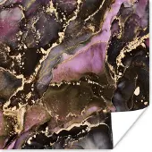 PosterMonkey Poster Marmer - Gold - Steen - Abstract - 30x30 cm