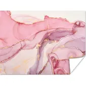 PosterMonkey Poster Goud - Marmer - Roze - 160x120 cm XXL