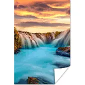 PosterMonkey Poster Waterval - Landschap - Wolken - Natuur - 60x90 cm