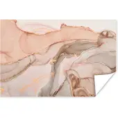 PosterMonkey Poster Marmer - Roze - Rosé - 180x120 cm XXL