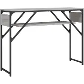 vidaXL Wandtafel met schap 105x30x75 cm bewerkt hout grijs sonoma