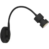 Steinhauer Wandlamp Natasja LED 3094ZW Zwart - Draaibaar en kantelbaar, inclusief GU10 lichtbron, gemaakt van kunststof en metaal -