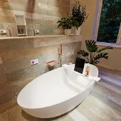 Mondiaz Vrijstaand bad float 170x80 cm kleur talc /talc