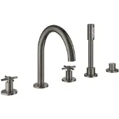GROHE Atrio 5-gats badrandcombinatie hard graphite geborsteld 29408AL0