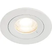 QAZQA Moderne inbouwspot wit rond IP44 - Xena Round